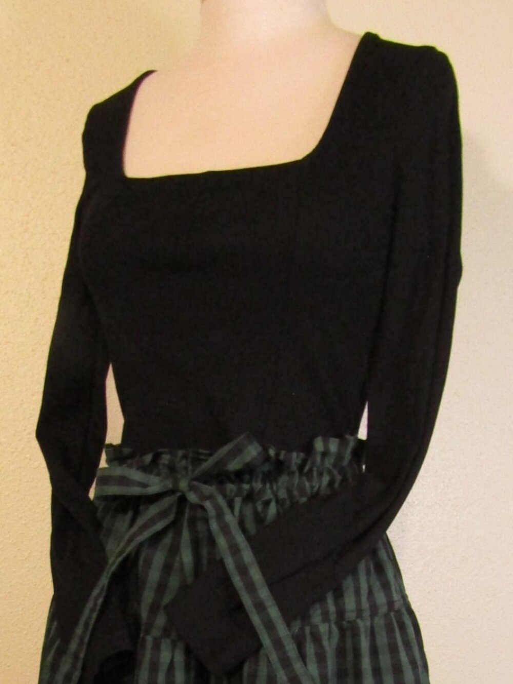 Timeless Black Squareneck Top from Miss Selfridge